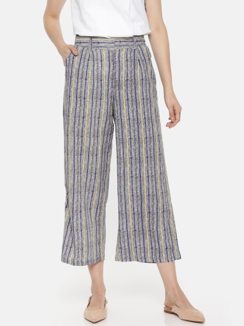 

Vero Moda Women Multicoloured Relaxed Straight Leg Loose Fit Striped Culottes, Multi