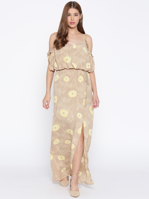

Vero Moda Women Beige Printed Maxi Dress