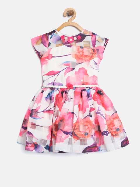 

Tiny Girl Pink Printed Fit & Flare Dress