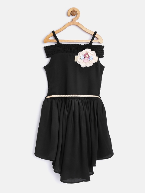 

Tiny Girl Black Solid Fit & Flare Dress