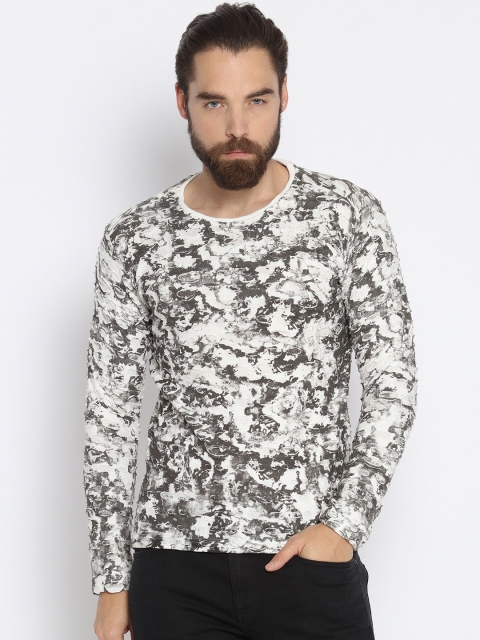 

Status Quo Men Black Printed Round Neck T-shirt