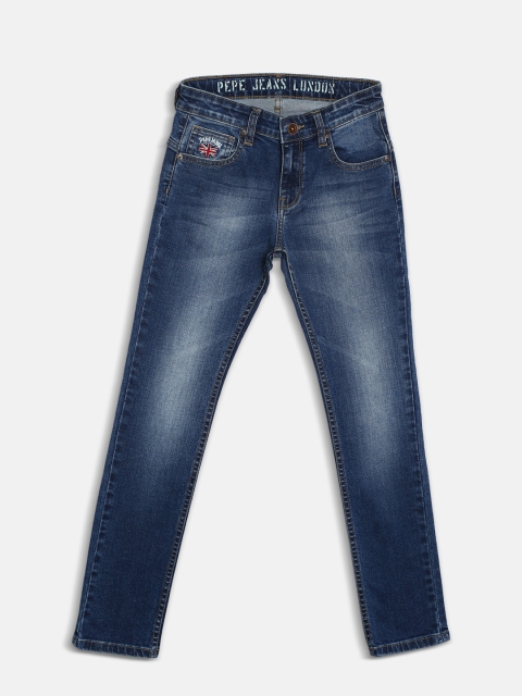 

Pepe Jeans Boys Navy Blue Slim Fit Low-Rise Clean Look Stretchable Jeans