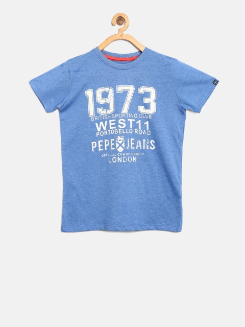 

Pepe Jeans Boys Blue Printed Round Neck T-shirt