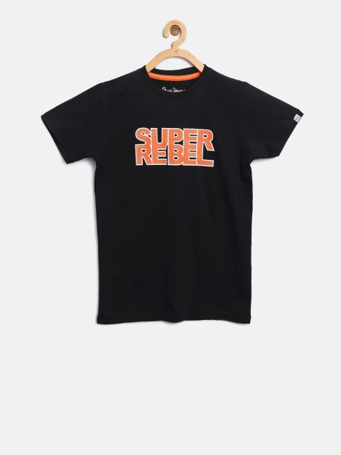 

Pepe Jeans Boys Black Printed Round Neck T-shirt