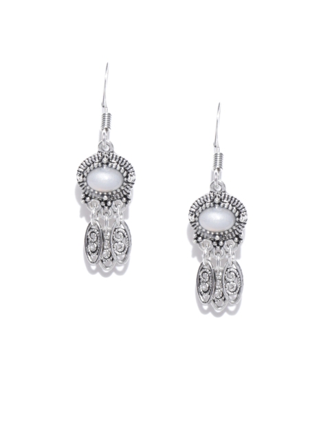 

Accessorize Oxidised Silver-Toned Contemporary Drop Earrings