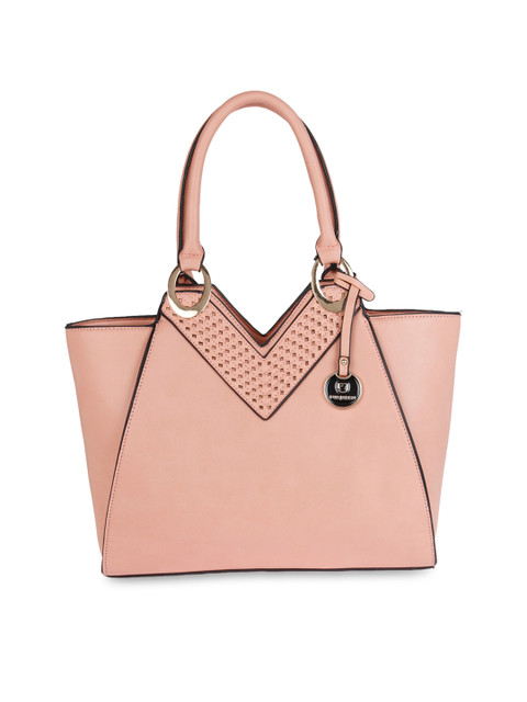 

FUR JADEN Peach-Coloured Solid Handheld Bag