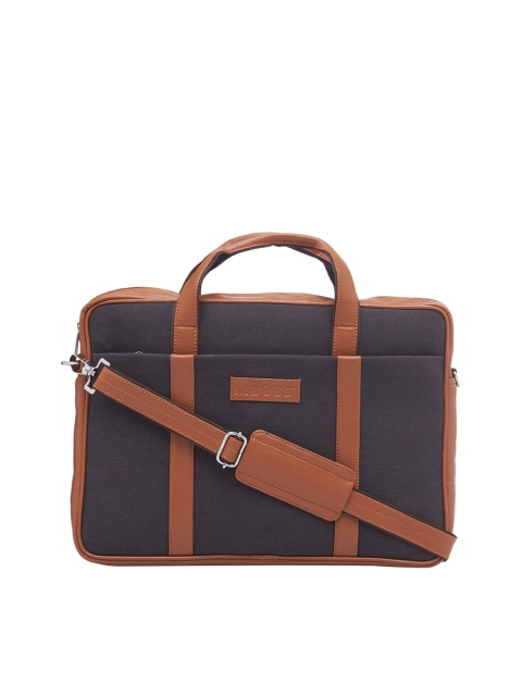 

MBOSS Unisex Brown & Tan Solid Laptop Bag