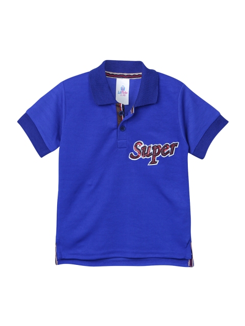 

LilPicks Unisex Blue Solid Polo Collar T-shirt