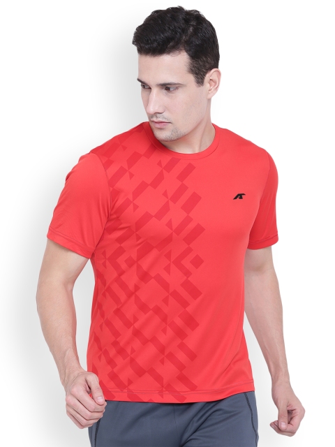 

Alcis Men Red Printed Round Neck T-shirt