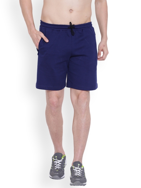 

Alcis Men Navy Blue Solid Regular Fit Sports Shorts