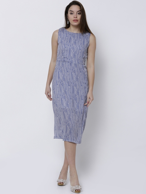 

Tokyo Talkies Women Blue Printed Sheath Dress