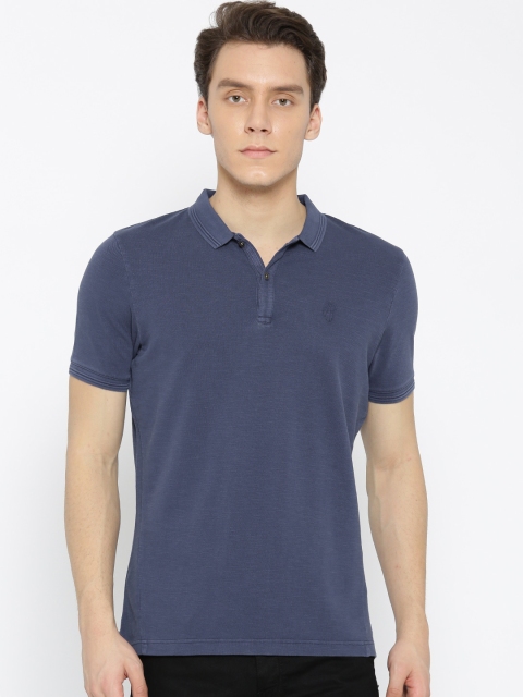 

Blackberrys Men Navy Solid Polo Collar T-shirt, Navy blue