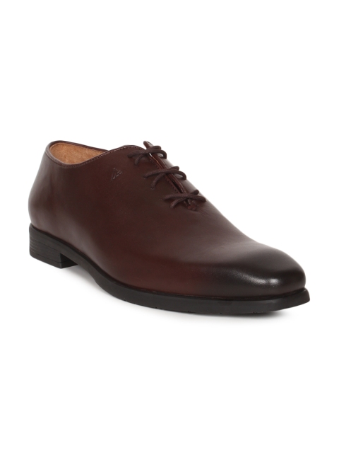 

Van Heusen Men Brown Leather Oxfords