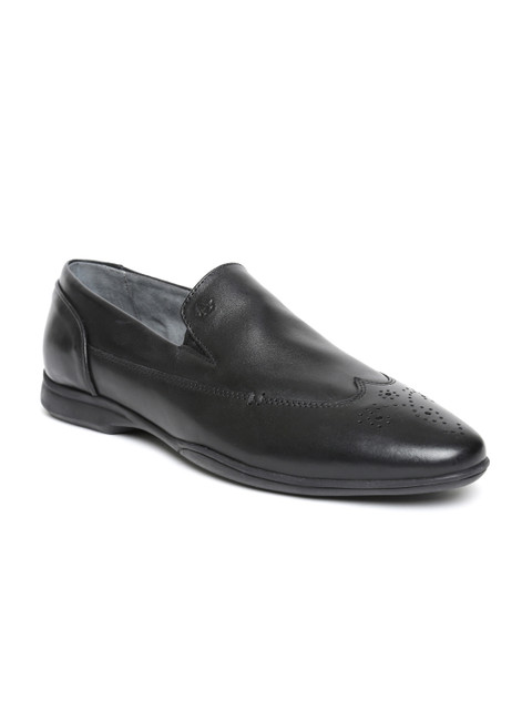 

Arrow Men Black Leather Semiformal Slip-Ons
