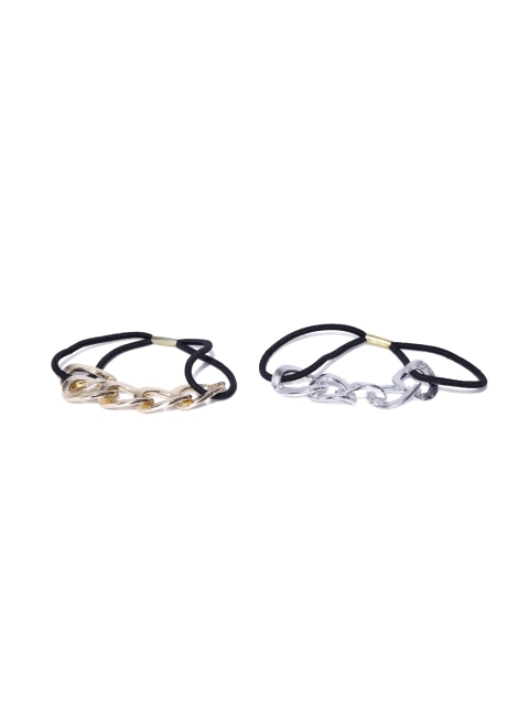 

Blueberry Set of 2 Ponytail Holders, Gold