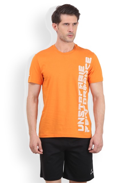 

Alcis Men Orange Printed Round Neck T-shirt