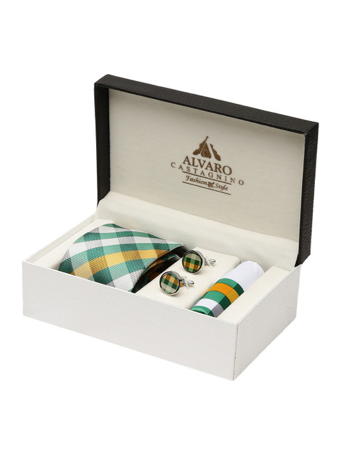 

Alvaro Castagnino Men Yellow & Green Accessory Gift Set