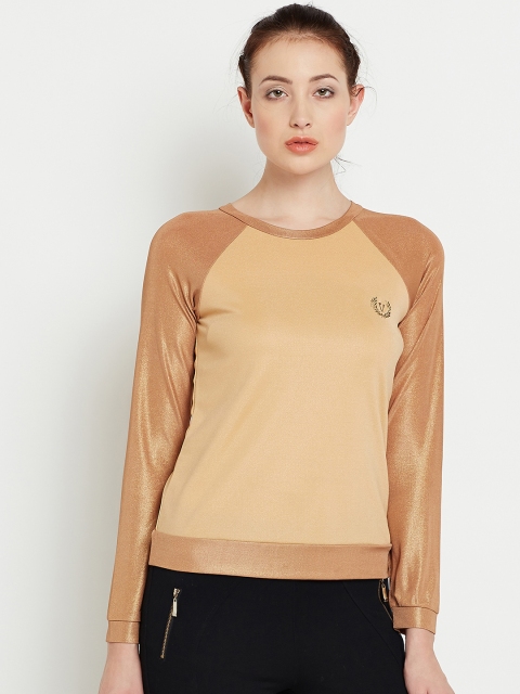 

The Vanca Women Gold-Toned Solid Top