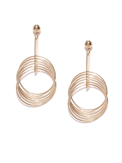 

Spargz Gold-Plated Circular Drop Earrings