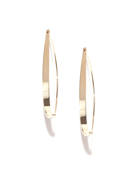 

Spargz Gold-Plated Teardrop Shaped Hoop Earrings