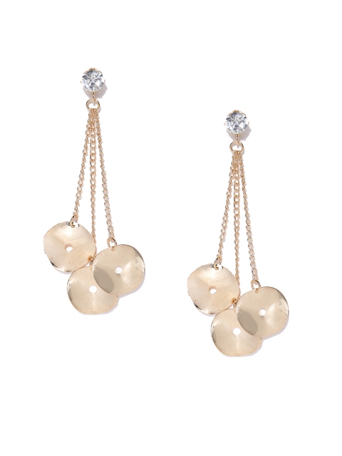 

Spargz Gold-Plated Contemporary Drop Earrings
