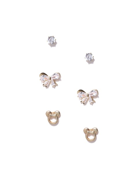 

Spargz Set of 3 Gold-Plated Stone Studs
