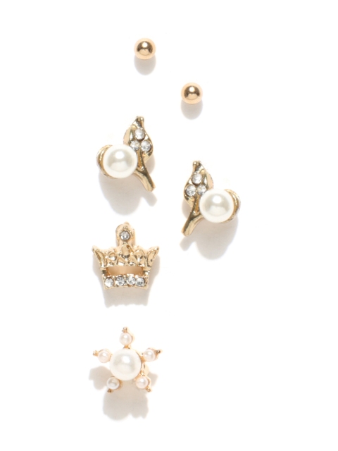 

Spargz Set of 3 Gold-Plated Contemporary Beaded Studs