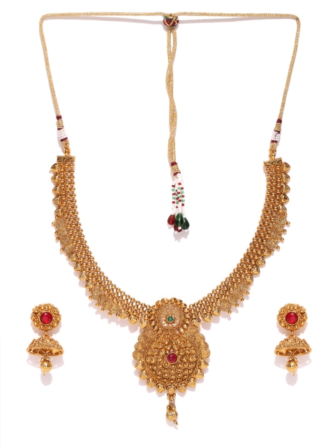 

Spargz Gold-Plated Textured Jewellery Set