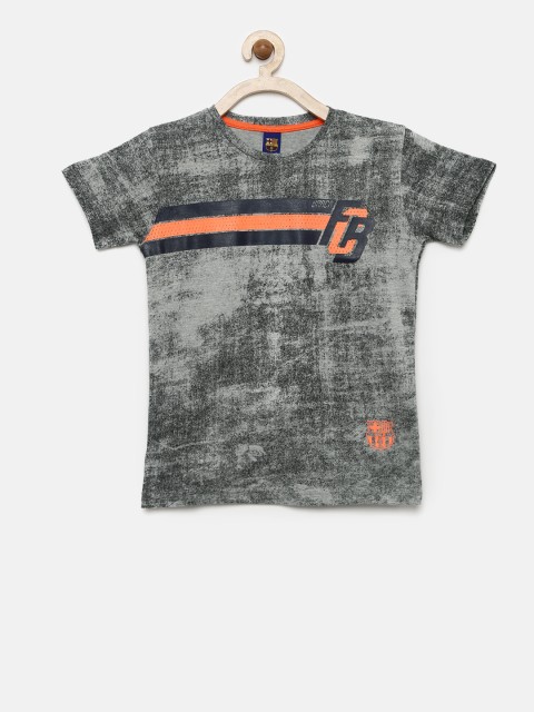 

FC Barcelona Boys Grey Printed Round Neck T-shirt