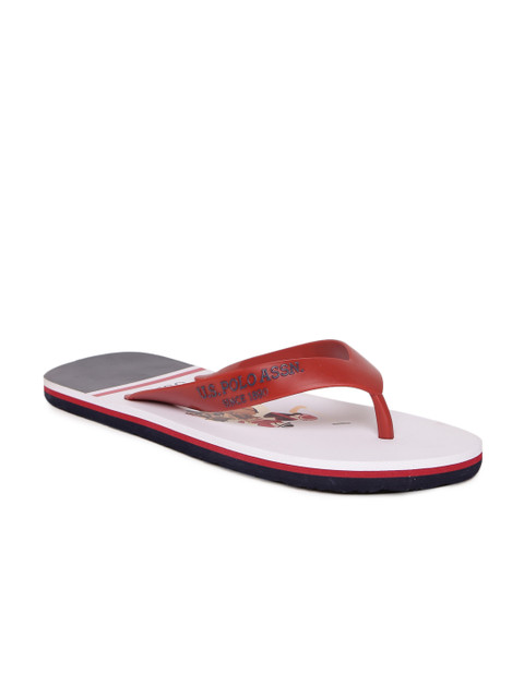 

U.S. Polo Assn. Men Red & White Printed Thong Flip-Flops