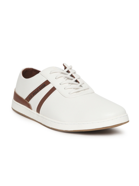 

U.S. Polo Assn. Men White Leather Derbys