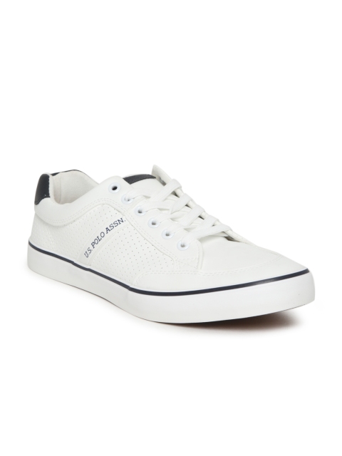 

U.S. Polo Assn. Men White Leather Sneakers