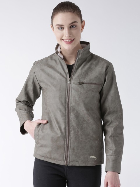 

JUMP USA Women Olive Green Solid Lightweight Padded Jacket