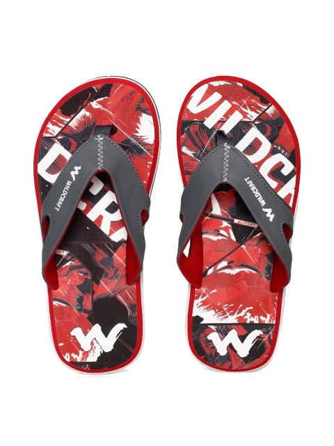 

Wildcraft Men Red Printed Amok Thong Flip-Flops