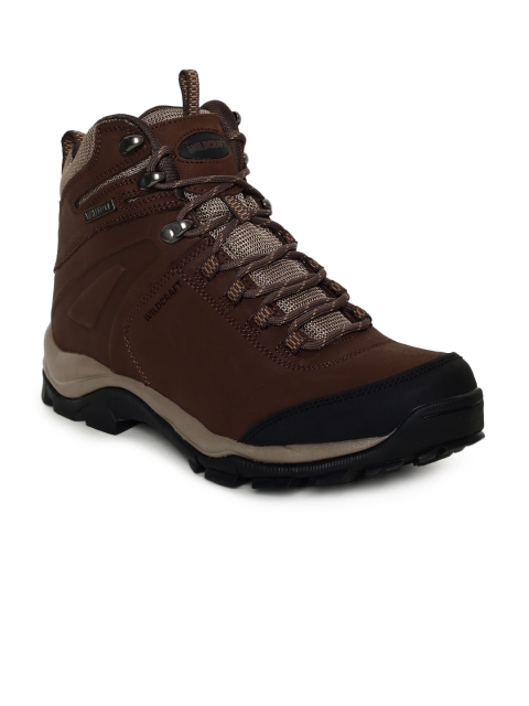 

Wildcraft Men Brown Solid Nubuck Mid-Top Amphibia Sphere Trekking Shoes