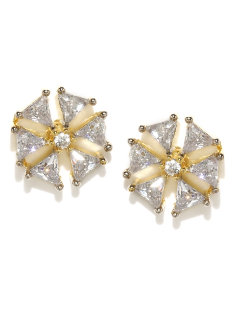 

Amavi Destination Wedding Gold-Toned Contemporary Studs