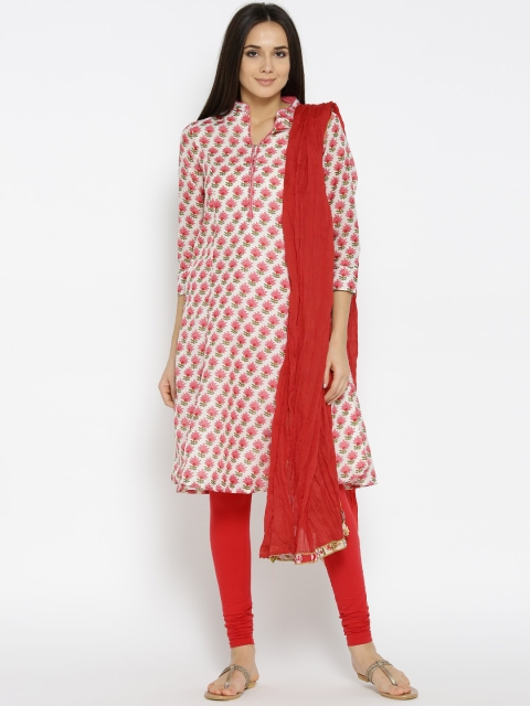 

Biba Red Solid Dupatta