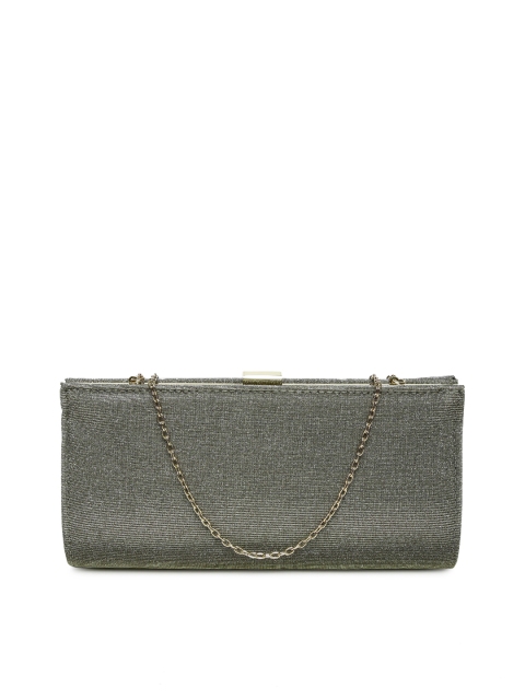 

Accessorize Gunmetal-Toned Shimmery Clutch, Metallic