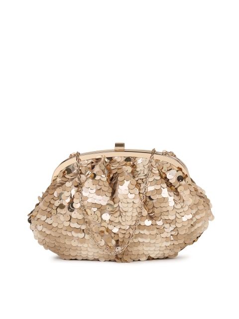 

Accessorize Gold-Toned Embellished Clutch