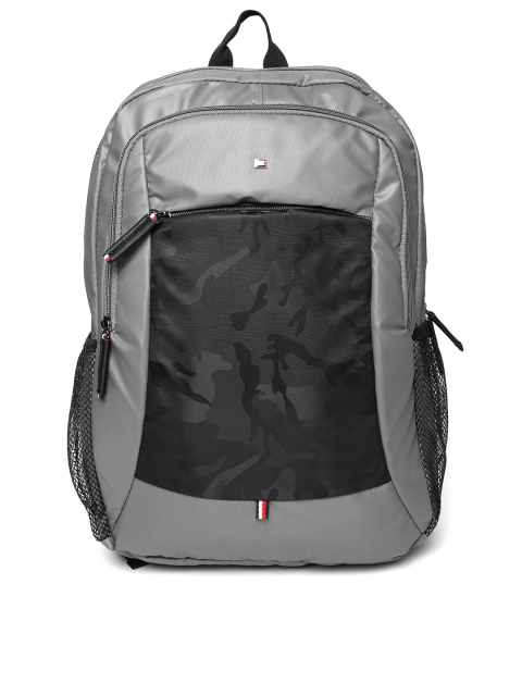 

Tommy Hilfiger Unisex Grey & Black Graphic Laptop Backpack