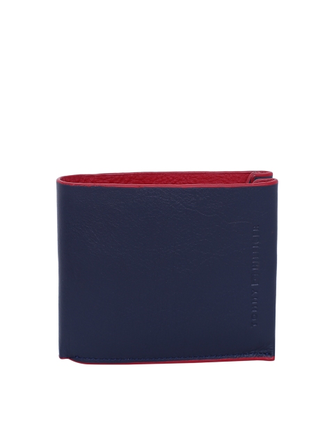 

Tommy Hilfiger Men Navy Blue Leather Two Fold Wallet