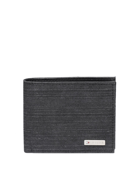 

Tommy Hilfiger Men Black Solid Two Fold Wallet