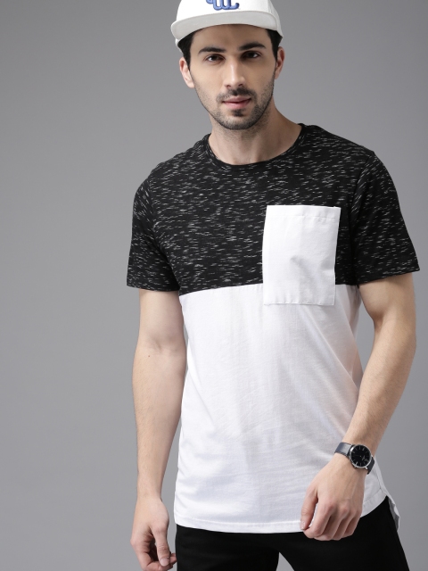 

Moda Rapido Men White Colourblocked Round Neck T-shirt