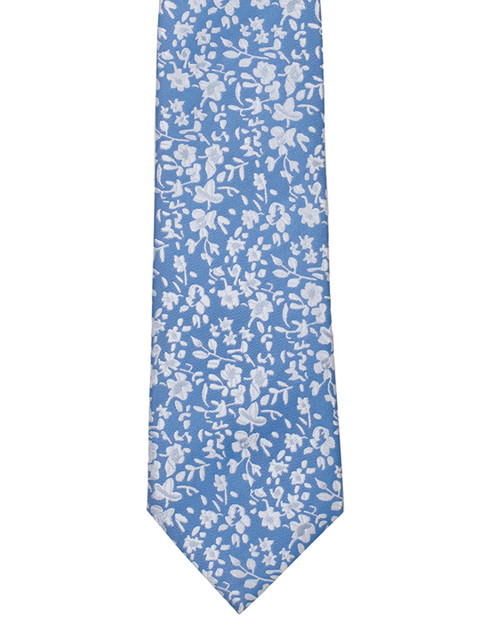 

Tossido Blue Woven Design Skinny Tie