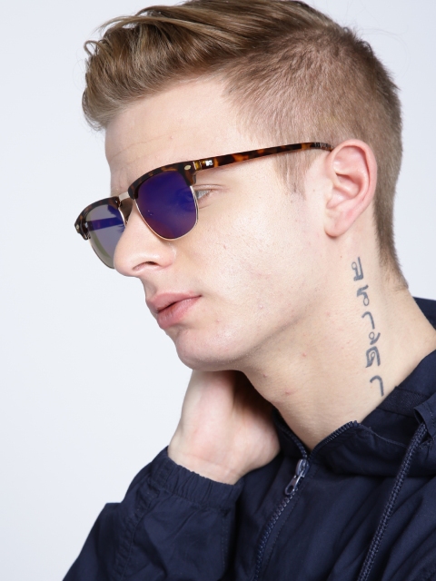

MTV Unisex Mirrored Browline Sunglasses 119-C5, Blue