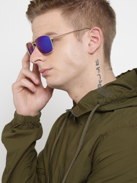 

MTV Unisex Mirrored Rectangle Sunglasses 145-C6, Pink