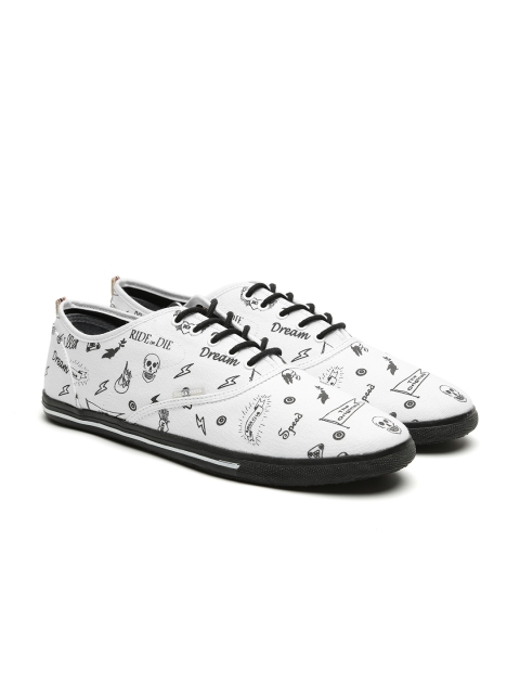 

Jack & Jones Men White Printed Sneakers