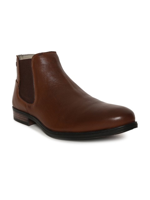 

Jack & Jones Men Brown Mid-Top Flat Boots