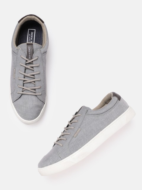 

Jack & Jones Men Grey Solid Sneakers