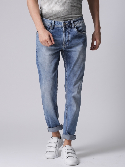 

YWC Men Blue Slim Fit Mid-Rise Clean Look Stretchable Jeans